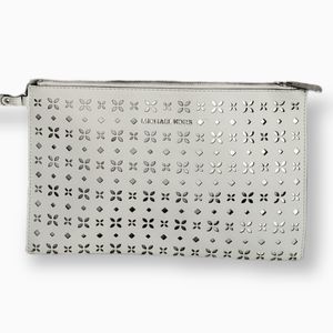 Large Michael Kors Large White Leather Wristlet 11x7